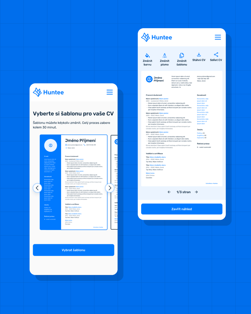 Mobile CV editor