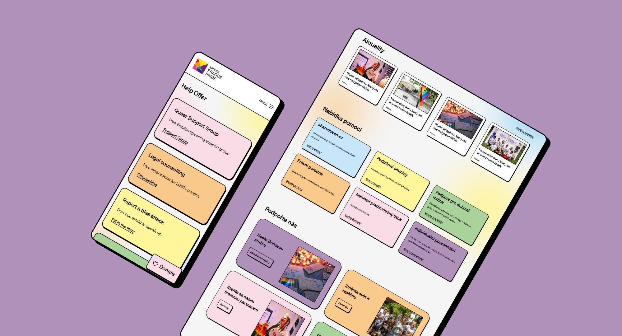 Homepage on Desktop and Mobile